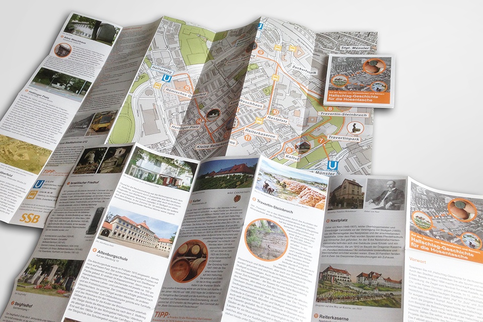 Faltblatt Stadtplan, Grafik-Design Stuttgart